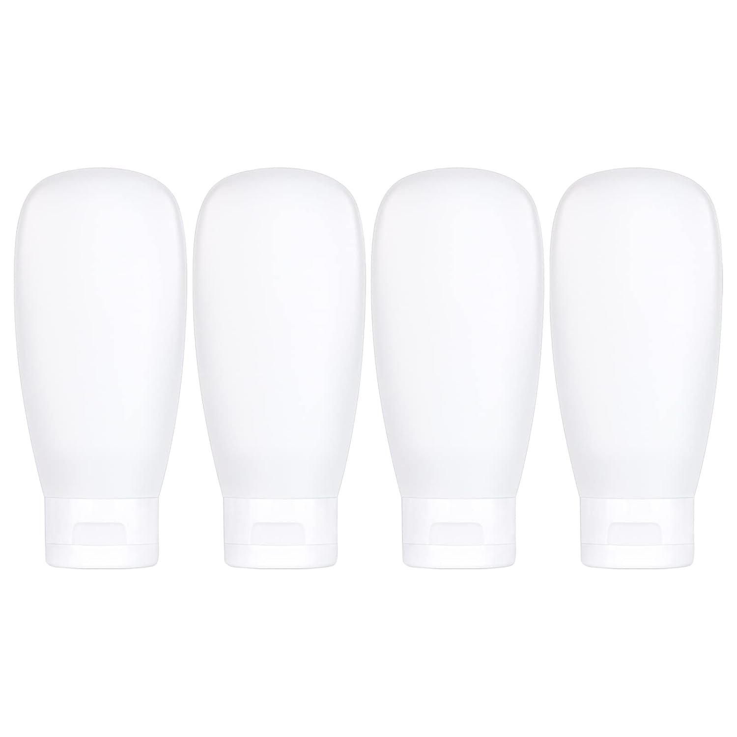 TSA Approved Travel Bottles Set for Toiletries Travel Size Containers Kit 4 Pack Portable Leak Proof Refillable Squeeze Cosmetic Airplane Essential Shampoo Hair Conditioner Body Lotion Bath Shower Gel