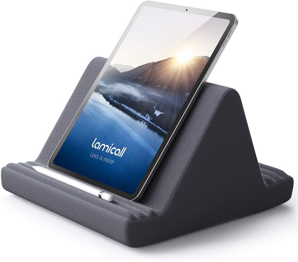 Lamicall Tablet Pillow Stand, Pillow Soft Pad for Lap – Tablet Holder Dock for Bed with 6 Viewing Angles, Great Gifts, for 4-13″ Tablets, Like iPad Pro 11, 13, Air, Mini, Kindle, Galaxy Tab, E-Reader
