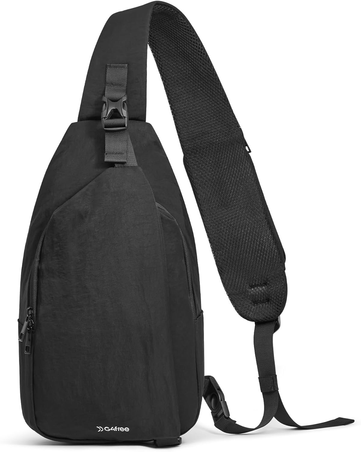G4Free Sling Bag, RFID Blocking Crossbody Bags for Travel, Compact Small Sling Backpack Chest and Shoulder Bag for Men and Women for Travel Casual Daily Outings, Black