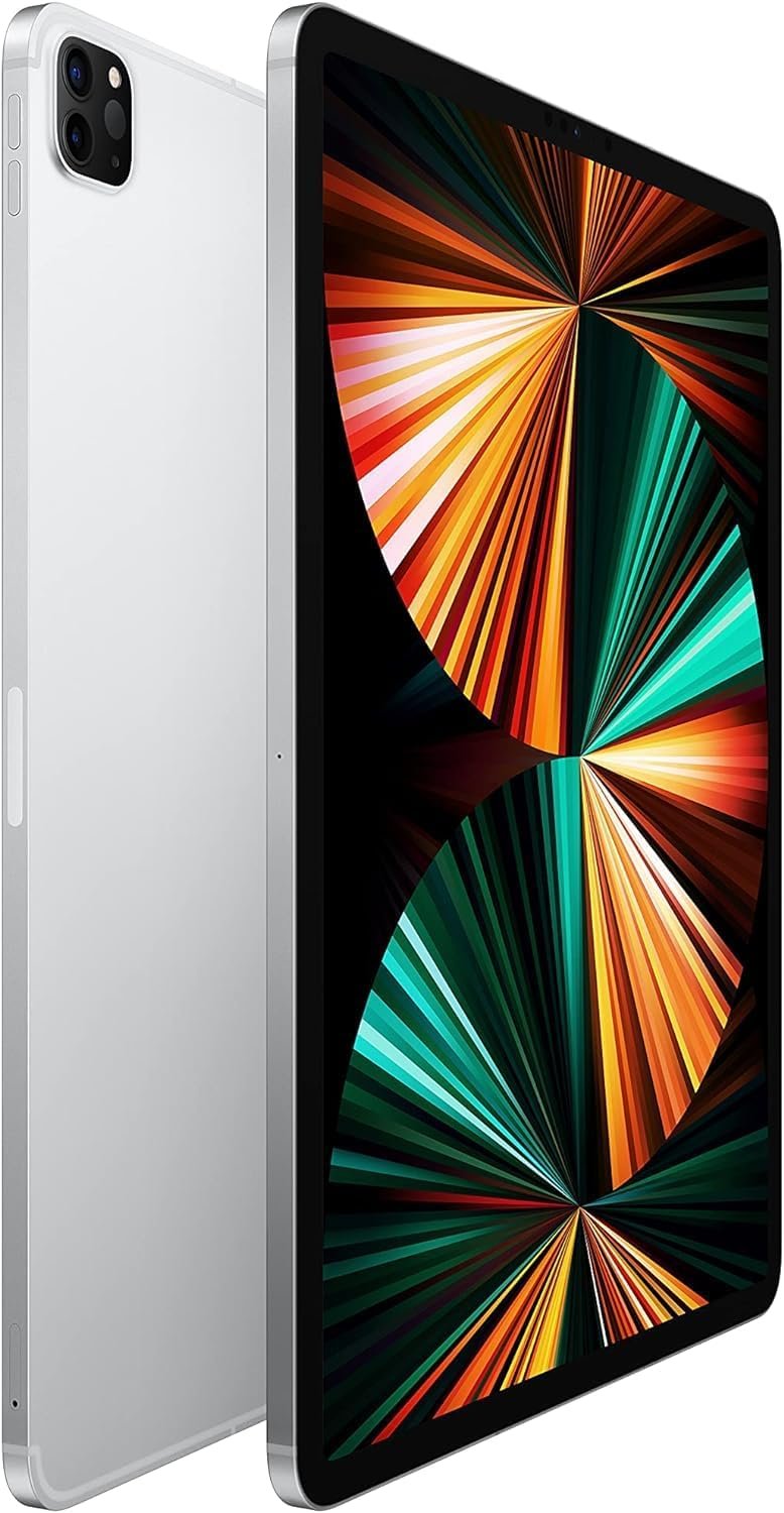 Apple 2021 12.9-inch iPad Pro, Wi‐Fi, 256GB – Silver (Renewed)
