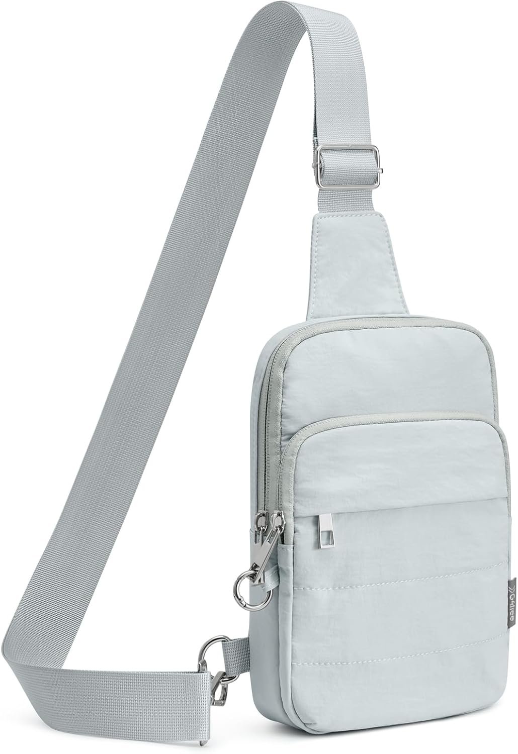 G4Free Small Sling Bag for Women, Anti Theft RFID Blocking Mini Crossbody Purse for Travel, Light Blue Gray