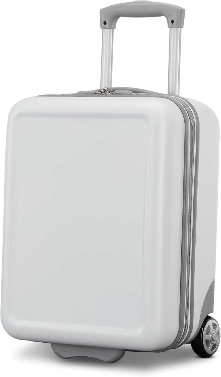 American Tourister Fathead Underseater Carry-On Luggage – Airline Approved – Customize with Favorite Sports or Character Decal – Durable ABS Hardshell – RightHeight™ Adjustable Handle – White
