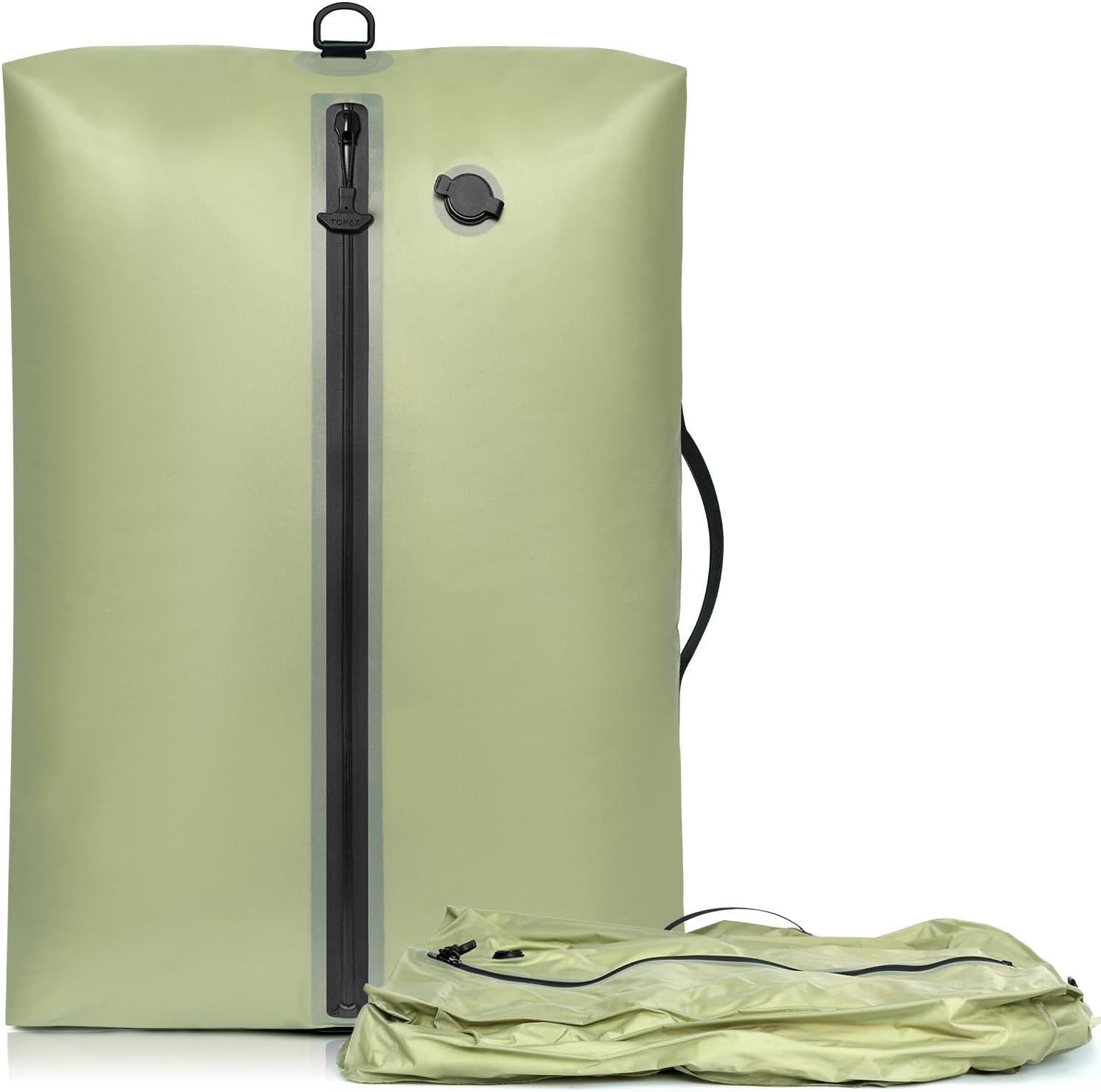 BAGAIL TPU Vacuum Bag for Travel, Reusable Compression Bag with IPX8 Waterproof Zipper, Save Space for Suitcase, Backpack and Carry on (Green, ExtraLarge, No Pump)