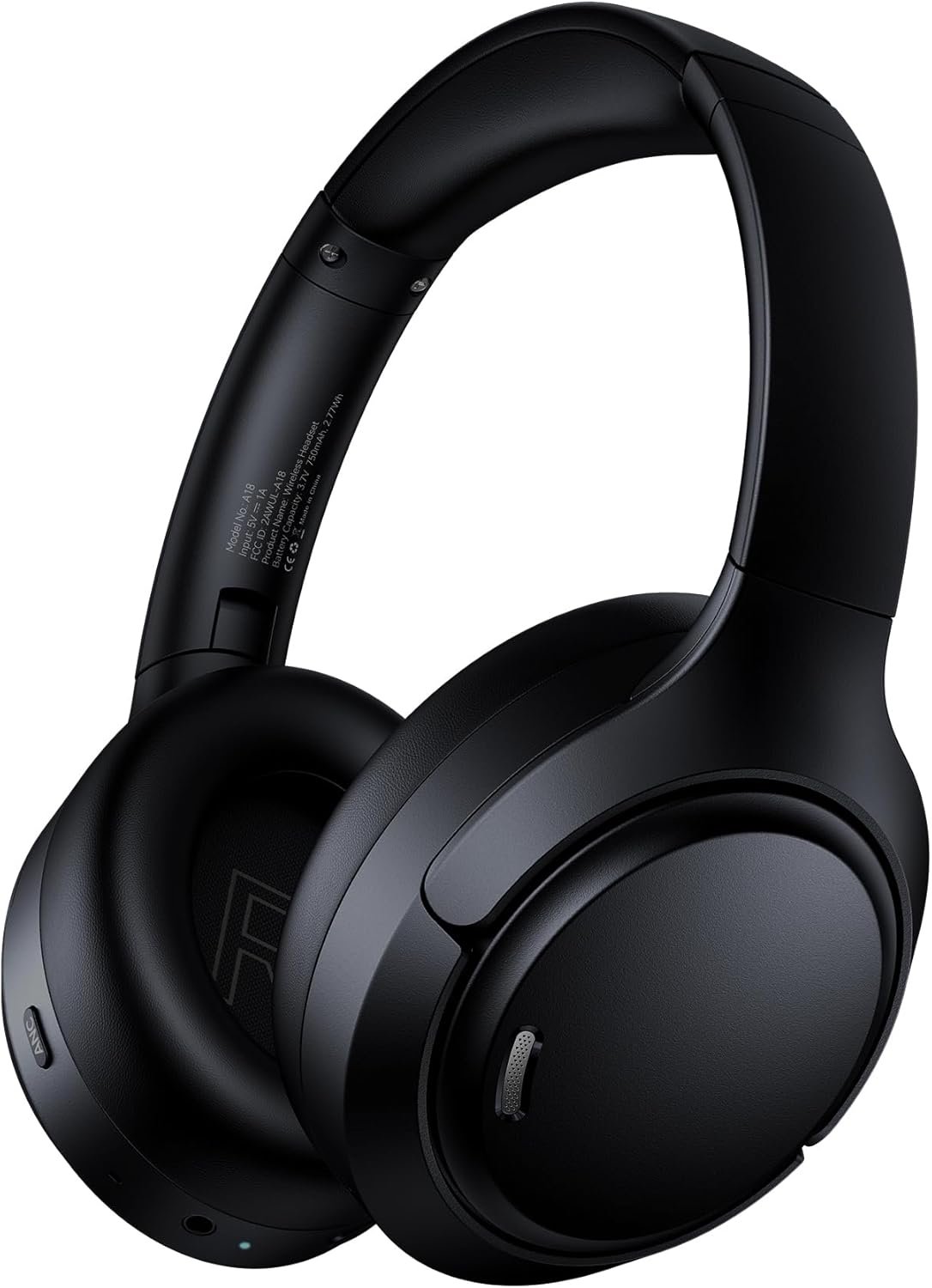 Hybrid Active Noise Cancelling Headphones 120H Long Playtime, 6 ENC Mic, Wireless Over-Ear Bluetooth 6.0 Headphones,Hi-Res Audio, Memory Foam Earcup, Transparency Mode ANC Headphone for Travel Office