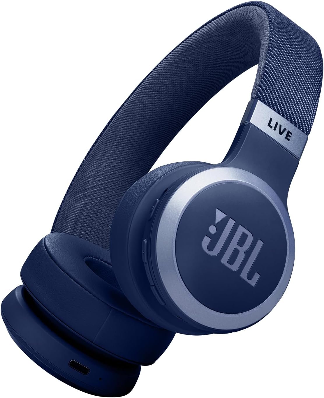 JBL Live 670NC – Wireless On-Ear Headphones with Adaptive Noise Cancelling with Smart Ambient, Up to 65H Battery Life with Speed Charge, Lightweight, Comfortable and Foldable Design (Blue)
