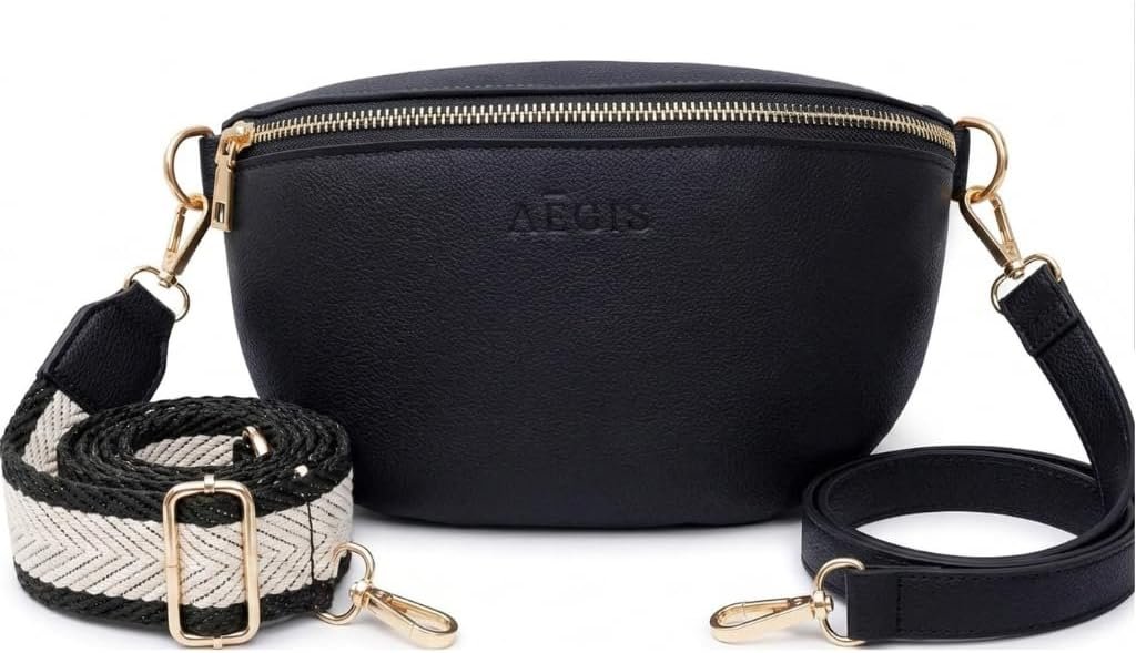 Leather RFID Anti Theft Sling Bag for Women, Pickpocket Proof Travel Crossbody Bag, RFID Blocking Crossbody Purse for Women