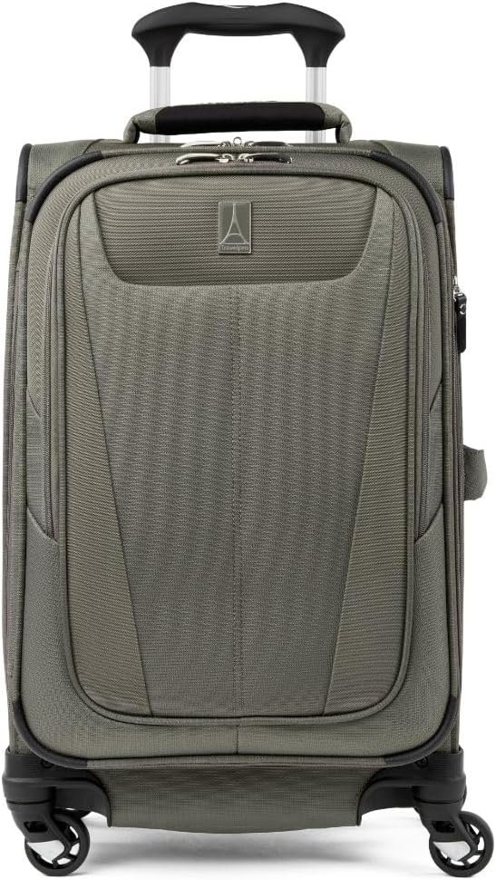 Travelpro Maxlite 5 Softside Expandable Luggage with 4 Spinner Wheels, Lightweight Suitcase, Men and Women, Slate Green, Carry-on 21-Inch