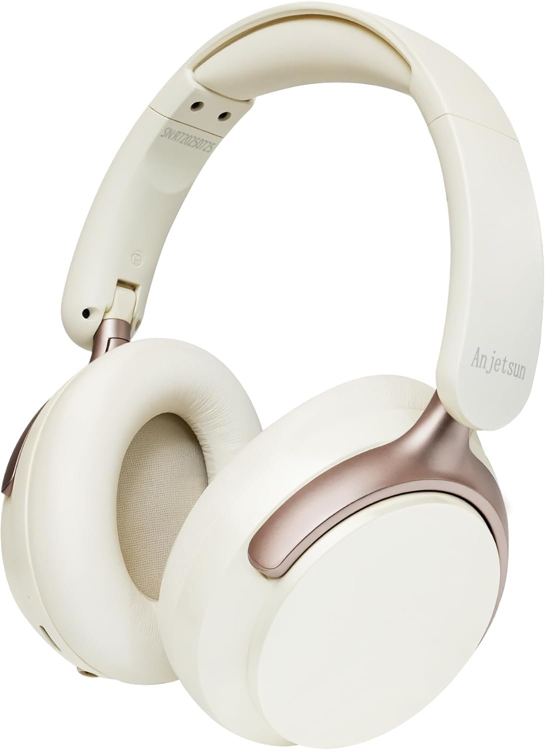 Wireless Headphones Over Ear with ANC, 80H Playtime, Fast Charge, Active Noise Cancelling & Transparency Mode, Comfortable Wireless Headphones for Work & Travel, Built‑in Mic, Foldable Design