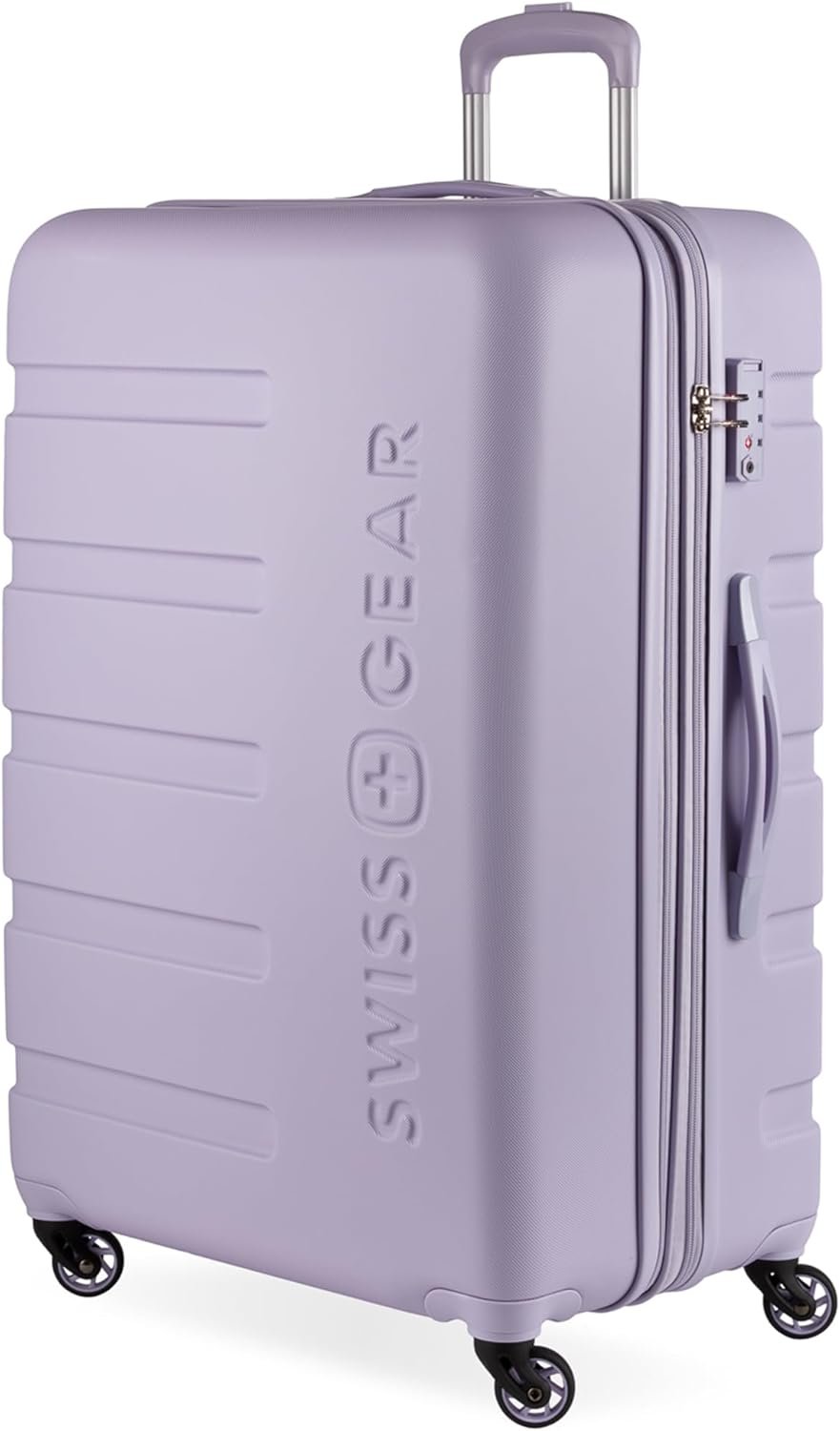 SwissGear 7366 Signature Hardside Expandable Luggage with Spinner Wheels, TSA Lock, Evening Haze, Checked-Large 27-Inch