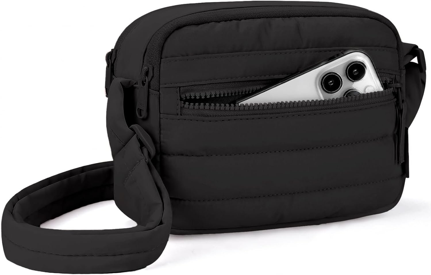 Noozion Crossbody Bag for Women, Puffy Mini Crossbody Purse with RFID Blocking, Small Shoulder Handbag Travel Purse