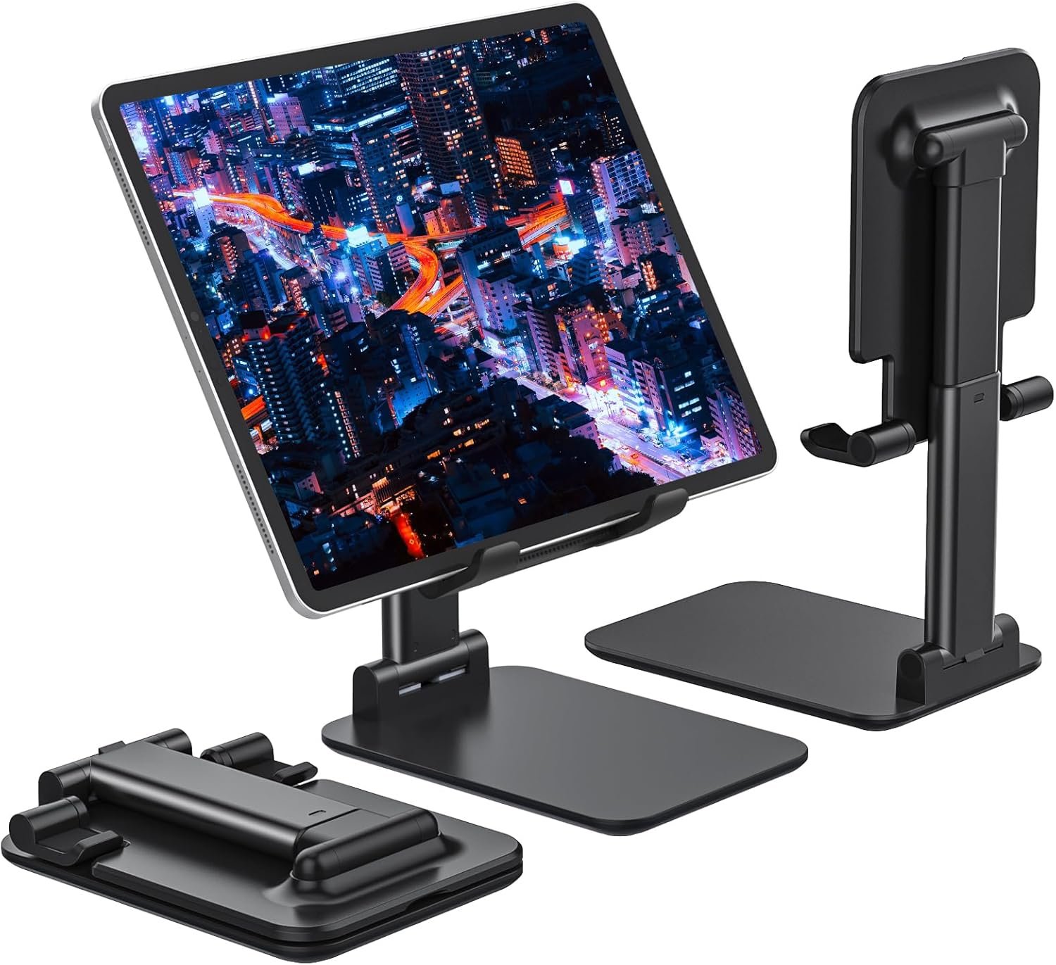 Anozer Tablet Stand Foldable & Adjustable, Portable Monitor Stand 5.55*3.94″ Wide, Fit for iPad Holder Stand Compatible with iPad Pro 11, 12.9/for iPad 10.9; Surface Pro; Portable Monitor 4.7-15.6″