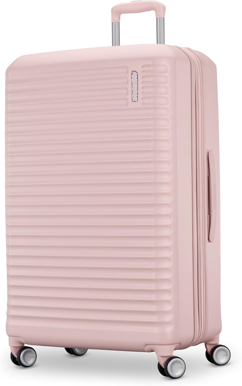 American Tourister Stratum 3.0 Large 28-Inch Spinner, Airline Approved, Durable Hardside Luggage, Expands 1.5″, RightHeight™ Adjustable Handle, Pink Blush