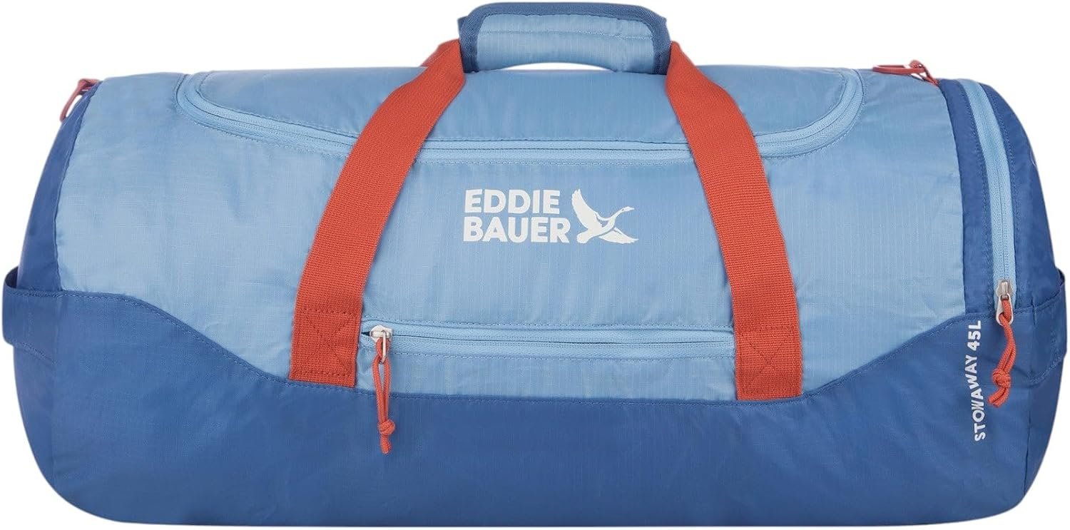 Eddie Bauer Stowaway Packable Duffel Bag | Travel | Foldable | Lightweight | Durable | Ripstop Polyester