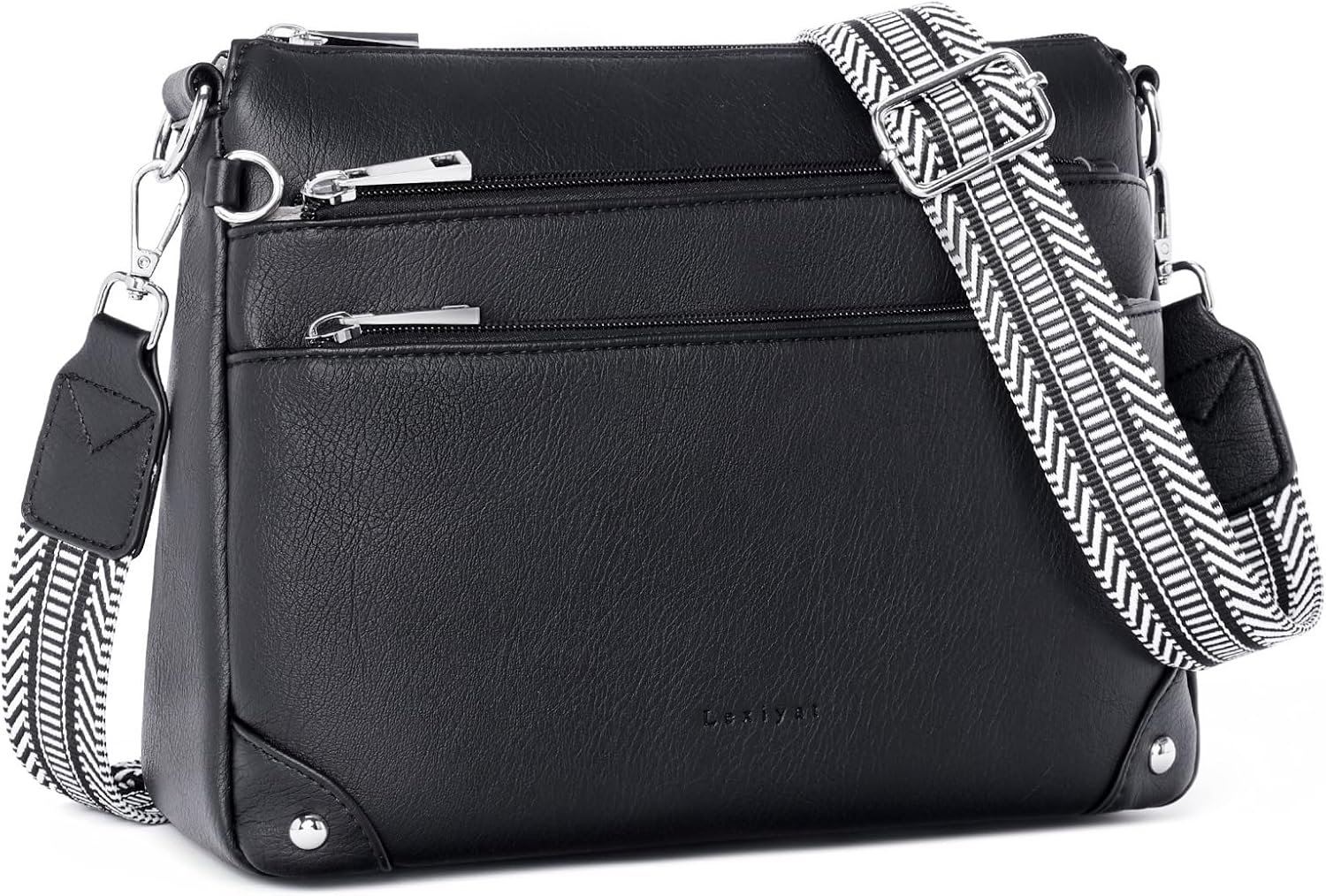 Crossbody Bags for Women Rfid Travel Crossbody Purses Leather Handbags Medium Shoulder bag with Adjustable Strap