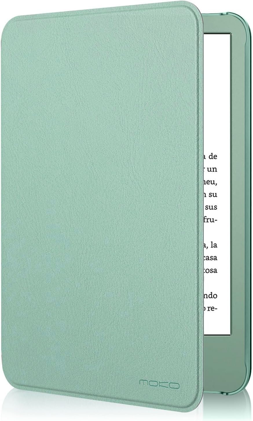 MoKo Case Fits 6″ All-New Kindle (11th Generation-2024/2022 Release), Lightweight Shell Cover with Auto Wake/Sleep for Kindle 2024/2022 11th Gen e-Reader, Matcha