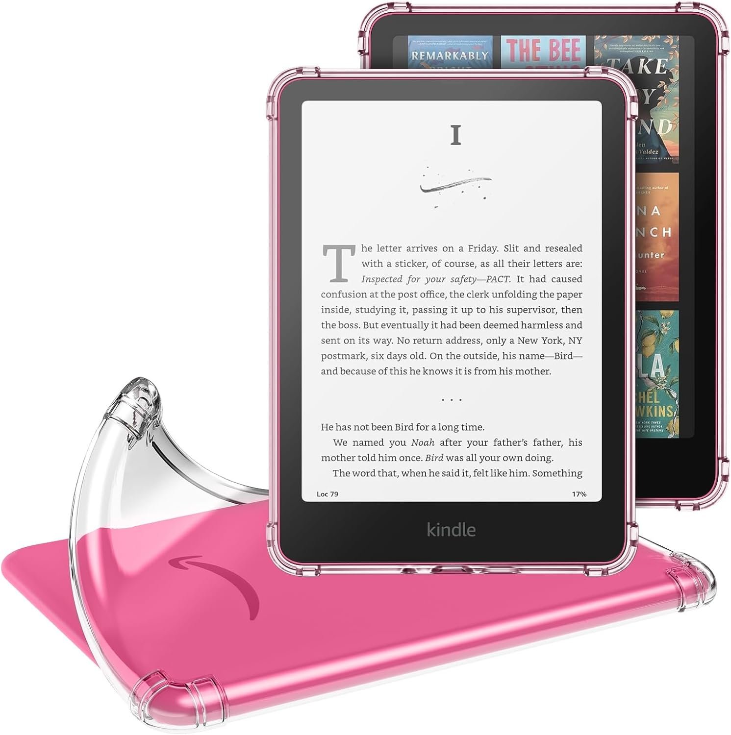 MoKo Case for All-New 7″ Kindle Paperwhite (12th Generation-2024) and Kindle Colorsoft Signature Edition 2024, Ultra Thin Clear Flexible Transparent TPU Skin Bumper Back Cover Shell, Clear