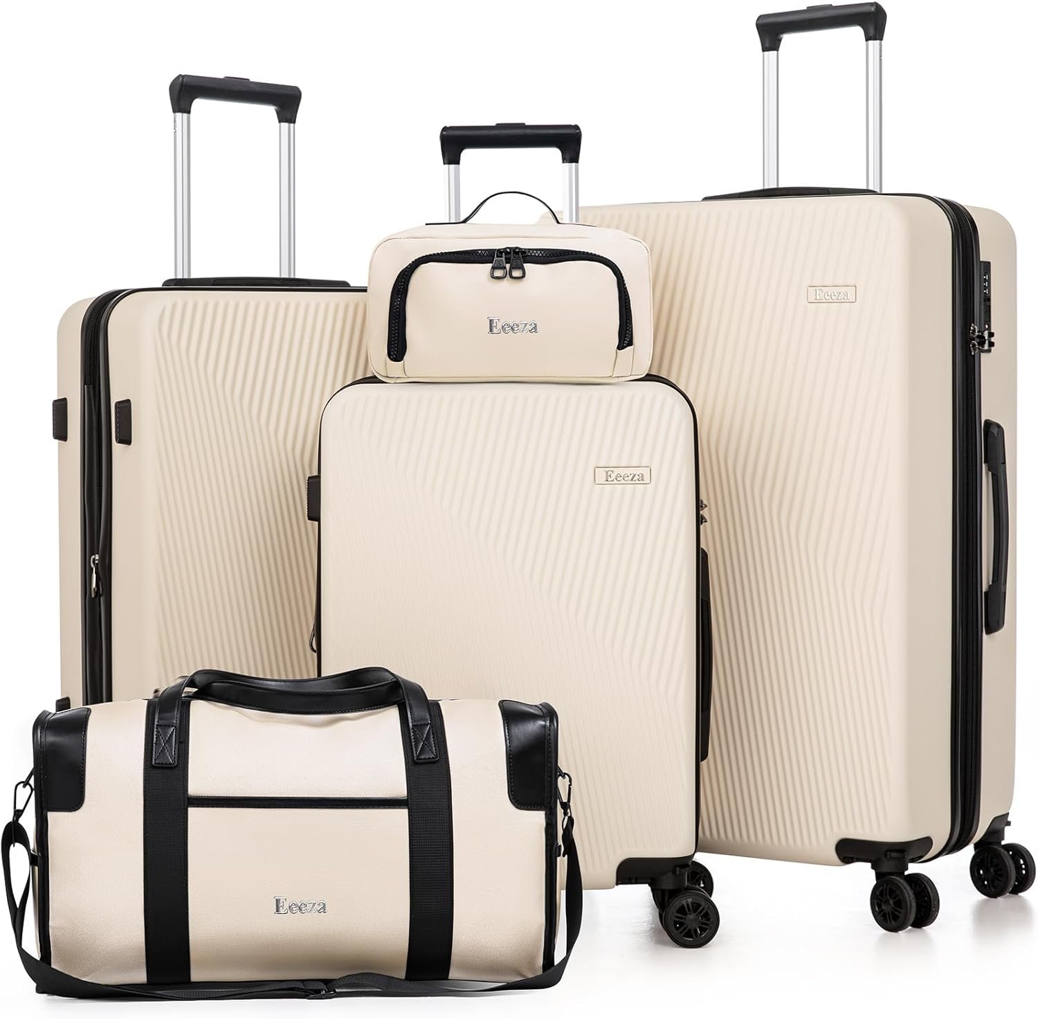 Expandable Luggage Sets 5 Piece,Suitcases with Wheels,ABS Hard Case Luggage with TSA Lock Spinner Wheels,Carry On Luggage Set (5 Piece Sets (20″/24″/28″/DB/TB))