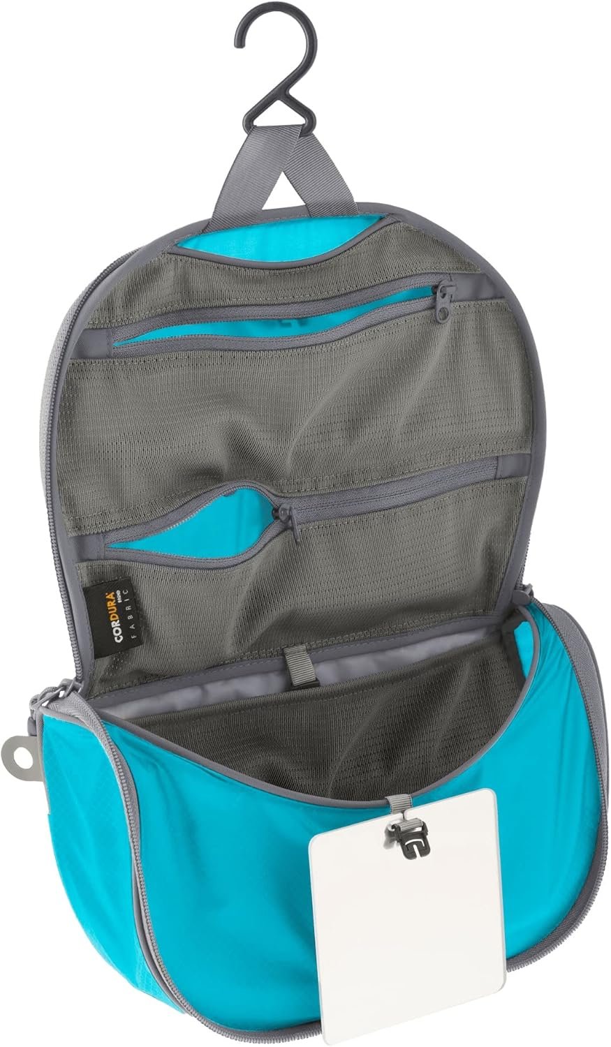 Sea to Summit Small Hanging Toiletry Bag, Extra Compact Travel Organizer for Minimalist Adventures, Atoll Blue
