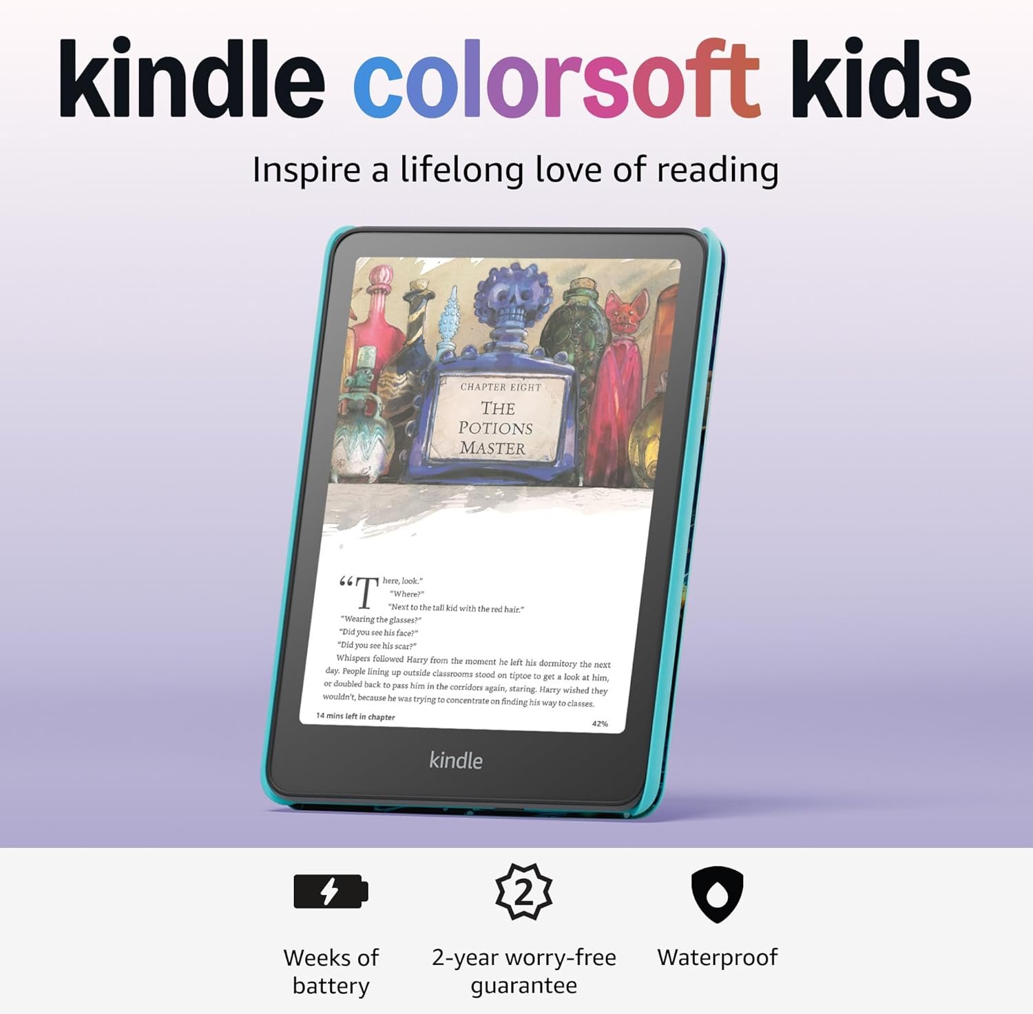 Amazon Kindle Colorsoft Kids 16GB (newest model) – First Kindle for kids in color, with cover – Fantasy River