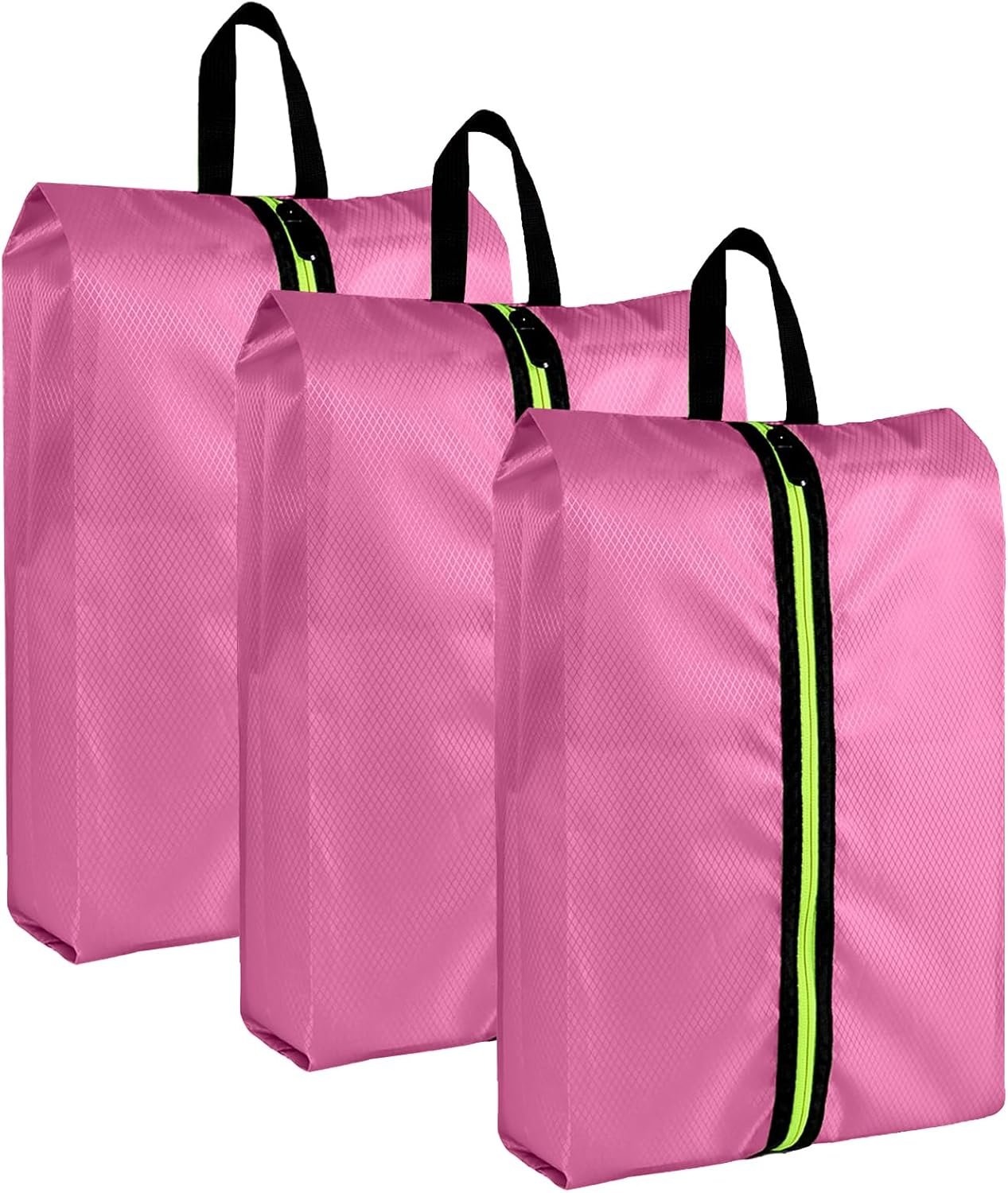 Shoe Bags for Travel – Set of 3 Pack Large Capacity Oxford Fabric Shoe Bags, Multi-Functional Dust-Proof and Waterproof Men & Women Travel Shoe Bag (Pink)