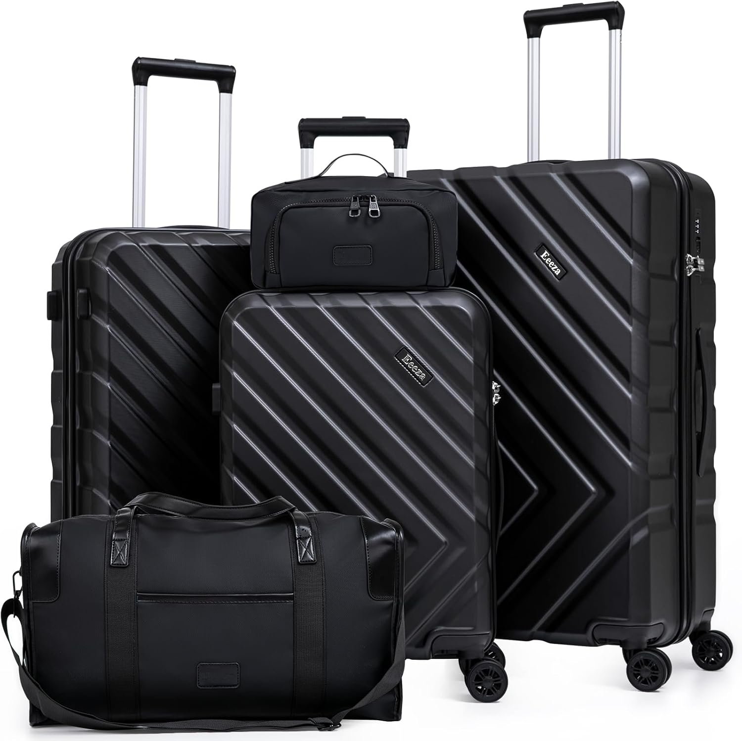 Luggage Sets 5 Piece, Suitcases with Wheels, ABS Hard Case Luggage with TSA Lock Spinner Wheels, Carry On Luggage Set(5 Piece Sets (20″/24″/28″/DB/TB))