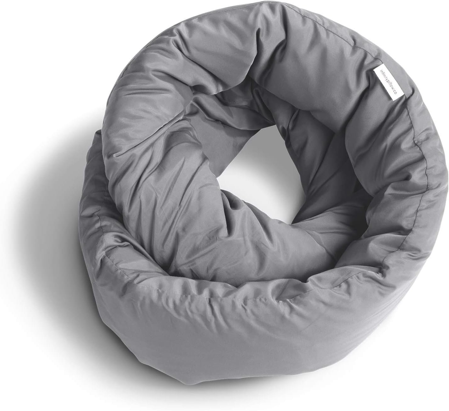 Huzi Infinity Pillow – Home Travel Soft Neck Scarf Support Sleep (Grey)