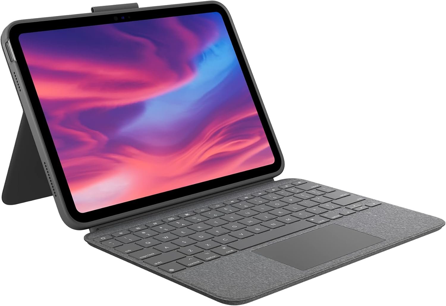 Logitech Combo Touch, Detachable iPad Keyboard Case (10th gen and A16) with Large Precision Trackpad, Full-Size Backlit Keyboard, and Smart Connector Technology – Oxford Gray