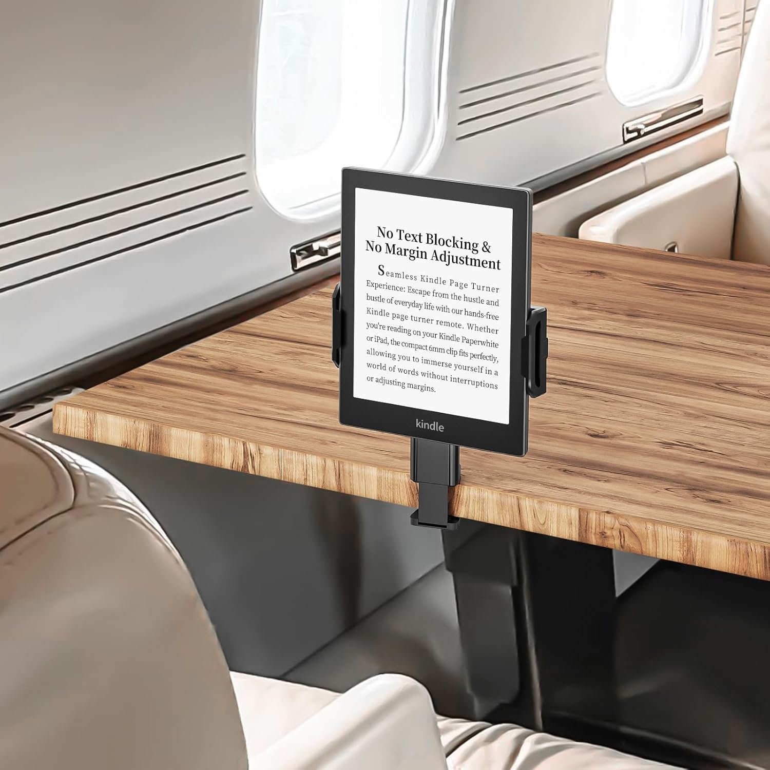 Tablet Holder–Airplane iPad/Kindle/Phone Holder Mount for iPad & Tablets, Travel Tablet Stand for Plane Seat Back, Kitchen and RV, Fits 5.9″-9.8″ Devices, Release Hands Flight Accessories