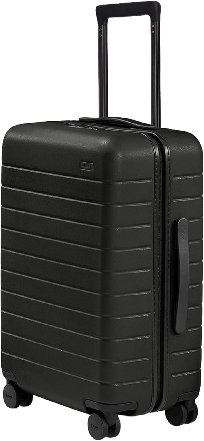 Away Bigger Carry-On Luggage – 23-Inch Lightweight Hardside Suitcase with 360° Spinner Wheels, Interior Compression System, TSA-Approved Lock – Jet Black