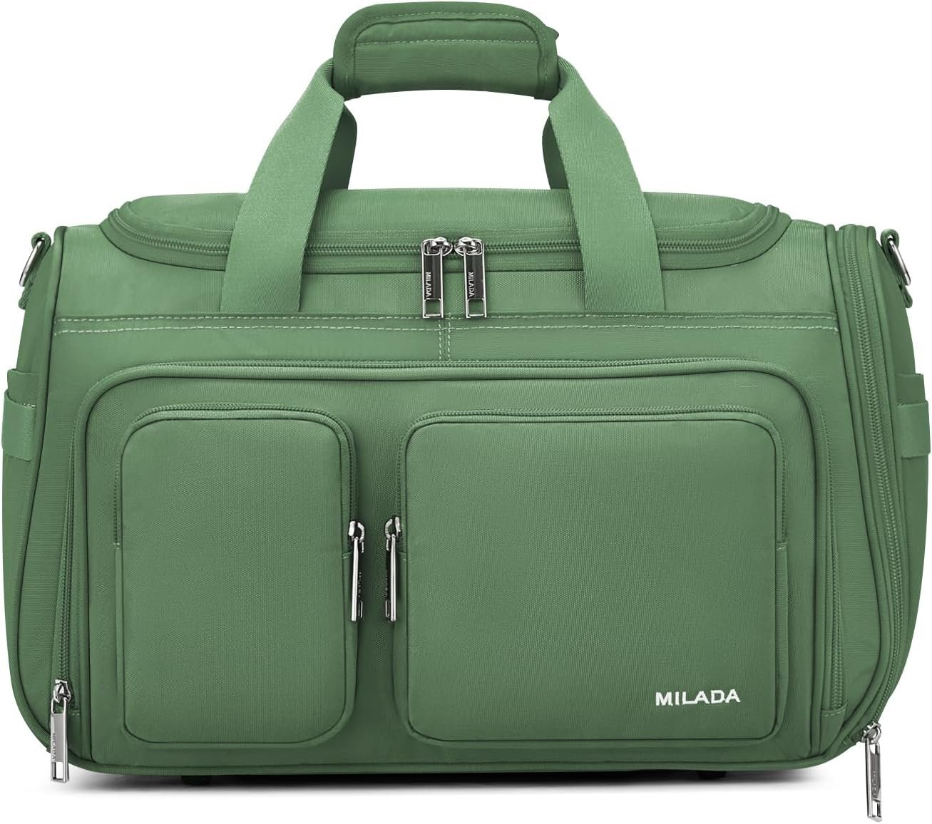 MILADA Underseat Carry On Luggage Bags for Travel Lightweight Foldable Carry On Bags for Airplanes Small Duffle Bag for Men Women TSA Approved Underseat Bag Travel Tote Bags, Forest Green