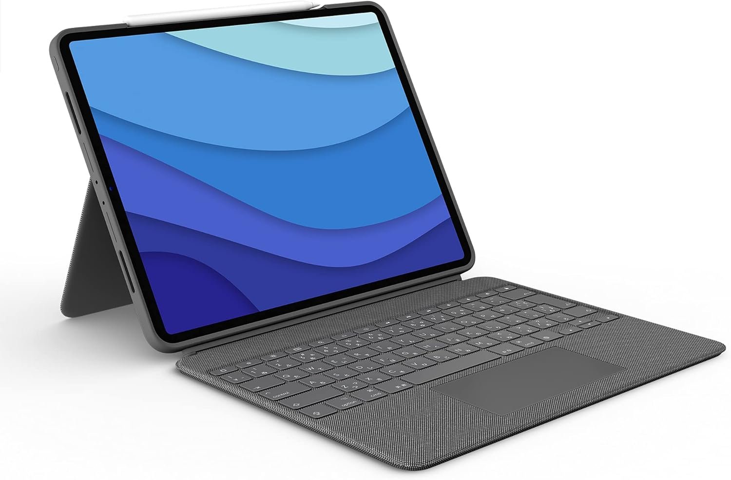 Logitech Combo Touch iPad Pro 12.9-inch (5th, 6th gen – 2021, 2022) Keyboard Case – Detachable Backlit Keyboard with Kickstand, Click-Anywhere Trackpad, Smart Connector – Oxford Gray; USA Layout