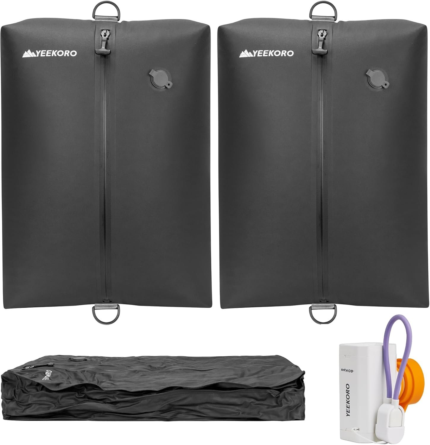 Upgraded Vacuum Bag for Travel, Professional IPX8 Waterproof Reusable Vacuum Compression Bags for Travel Suitcases, Durable Space Saver Bag