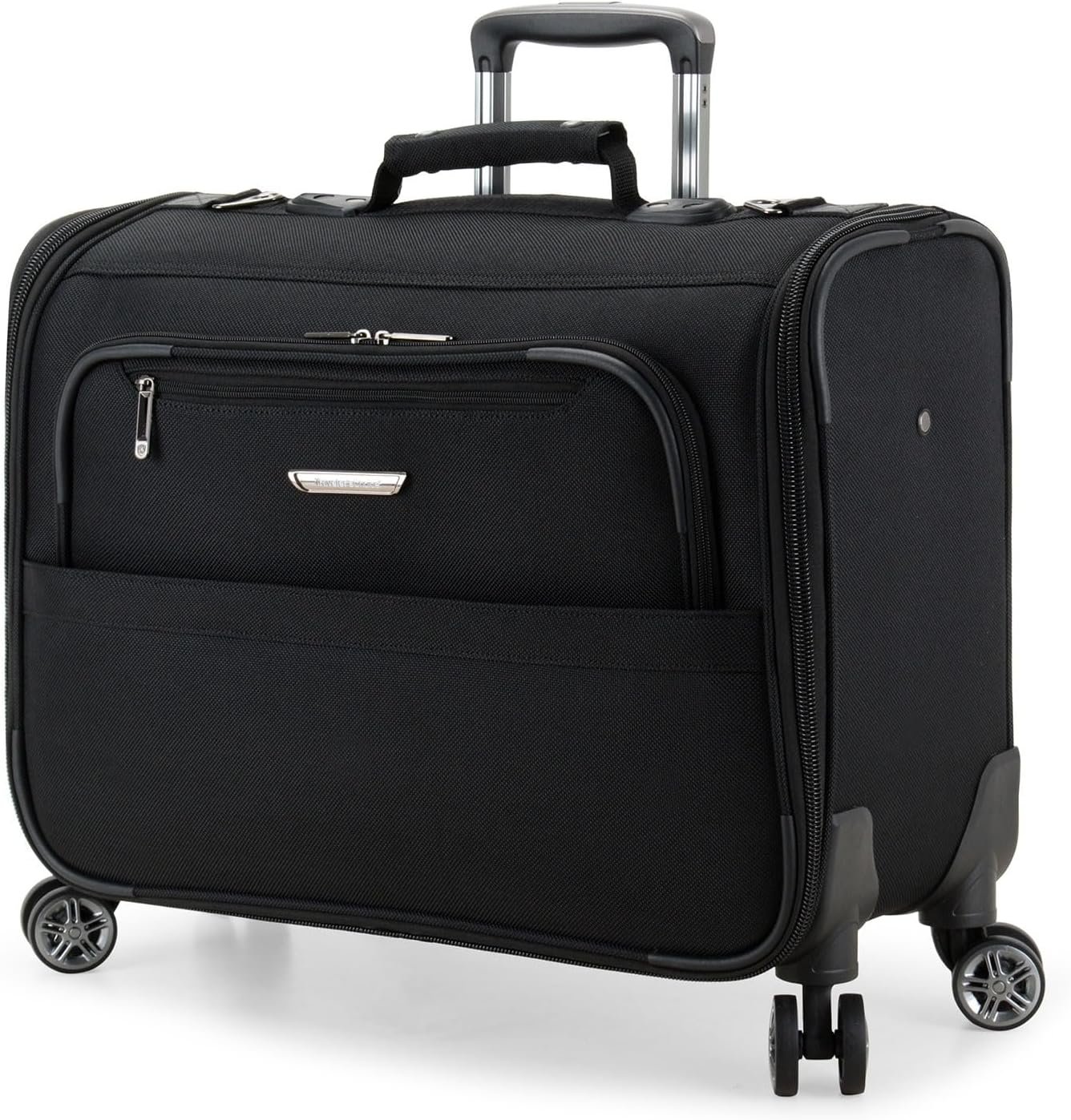 Traveler’s Choice Carry-On Softside 8-Wheeled Spinner Garment Bag Luggage, Black, 21-Inch