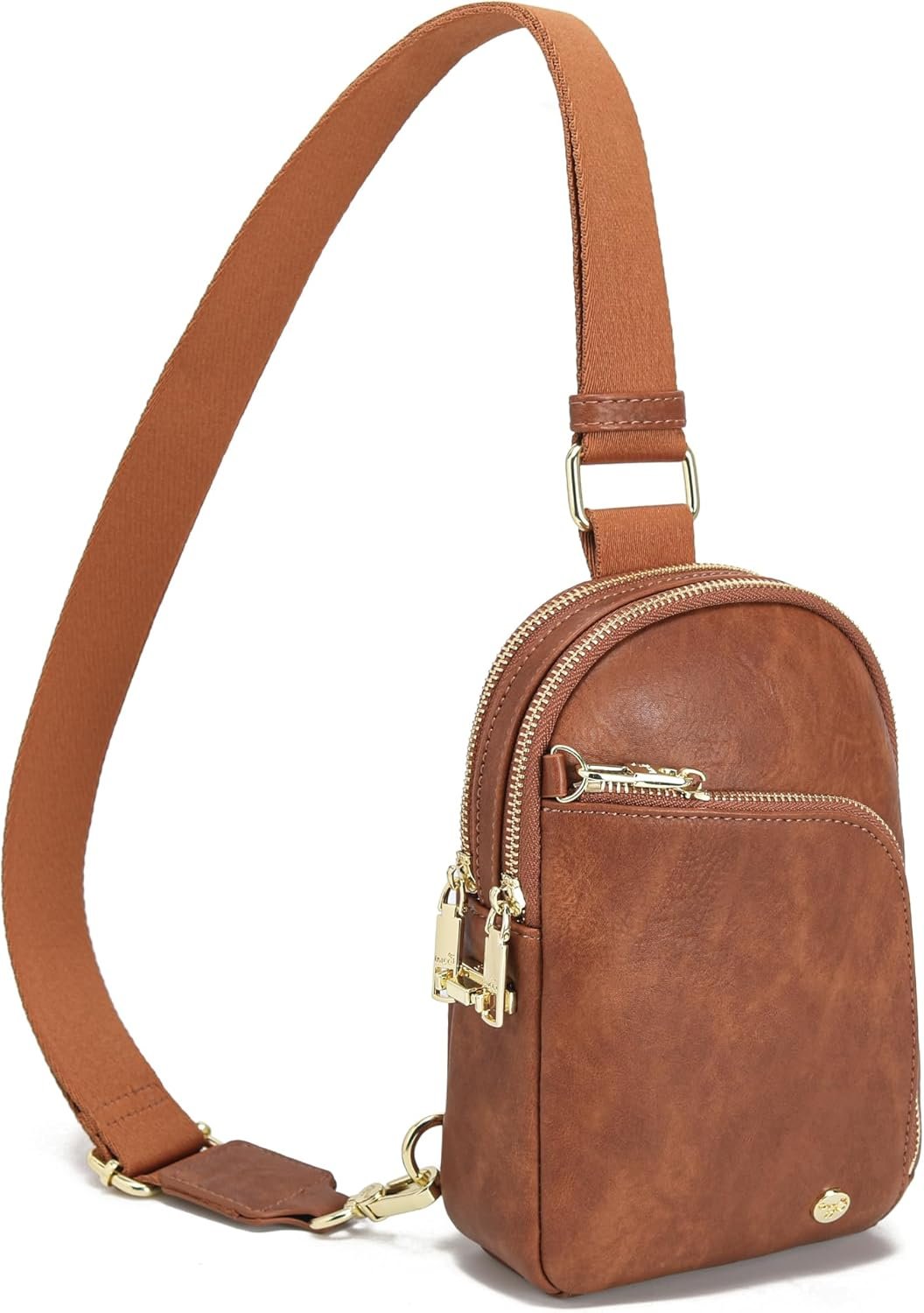 INICAT RFID Blocking Sling Bag, Anti Theft Crossbody Bag for Women Compact Travel Purses Leather