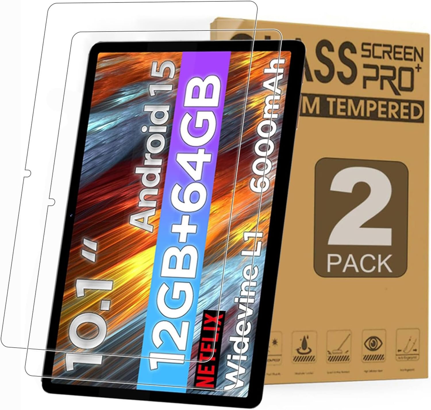 [2 Pack Screen Protector for Callsky-Tab Cpad 10 10.1 inch Tablet Tempered Glass Film,Compatible with Callsky-Tab Ctab 10 10.1″ Tempered Glass