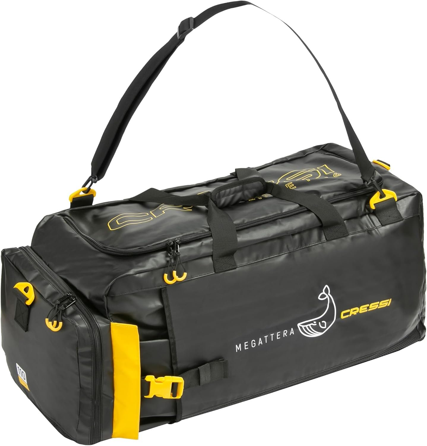 Cressi Waterproof 110 liter Duffel Bag – Adjustable Shoulder Strap – Equipment Protection for Outdoor Activities, Water Sport, Boating, Scuba Diving – Megattera: Designed in Italy by Cressi