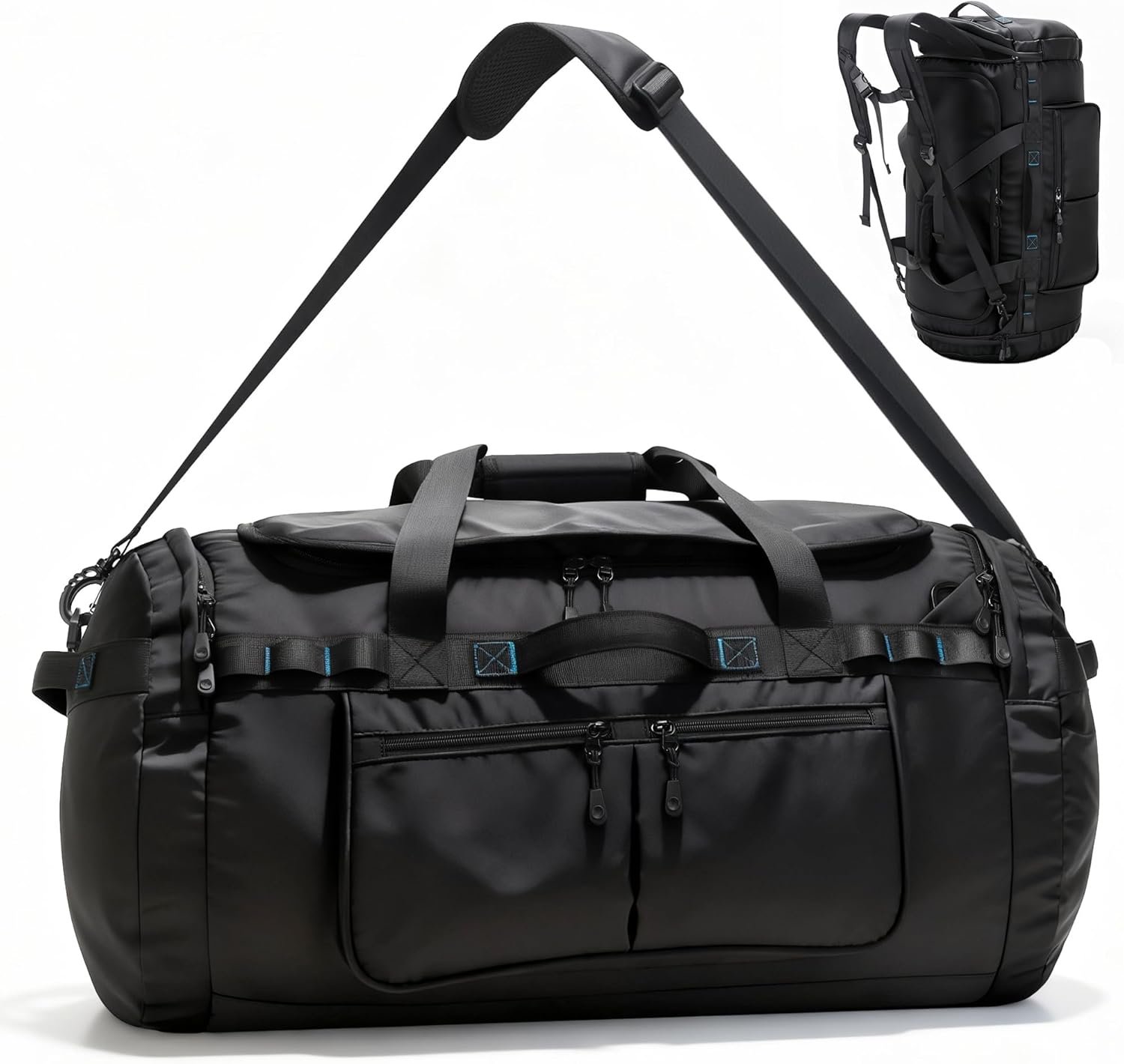 Large Travel Duffle Backpack for Men Women with Shoes Compartment, 45L/60L/90L Waterproof Gym Duffel Bag with Straps for Hiking, Camping, Gym, Overnight (45L)