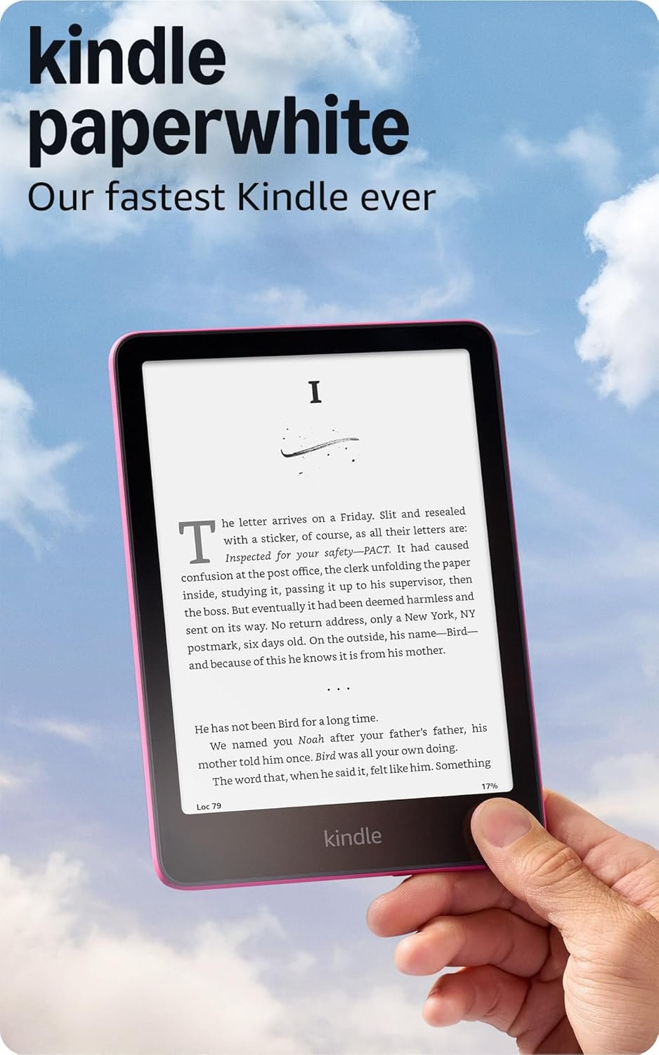 Like-New Amazon Kindle Paperwhite 16GB (newest model) – 20% faster, with new 7″ glare-free display and weeks of battery life – Raspberry