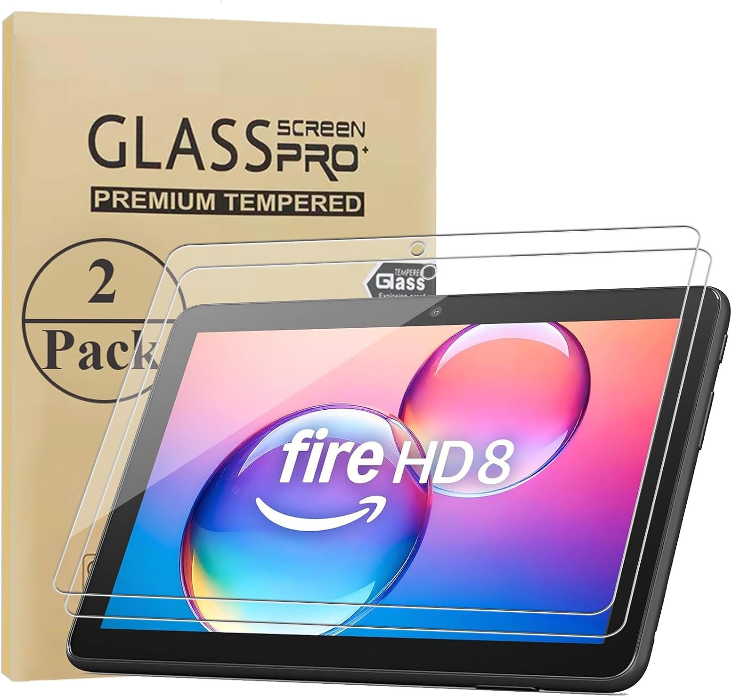 Screen Protector for 8 Kids 2024/8 Kids Pro, Tempered Glass Film (2 Pack)
