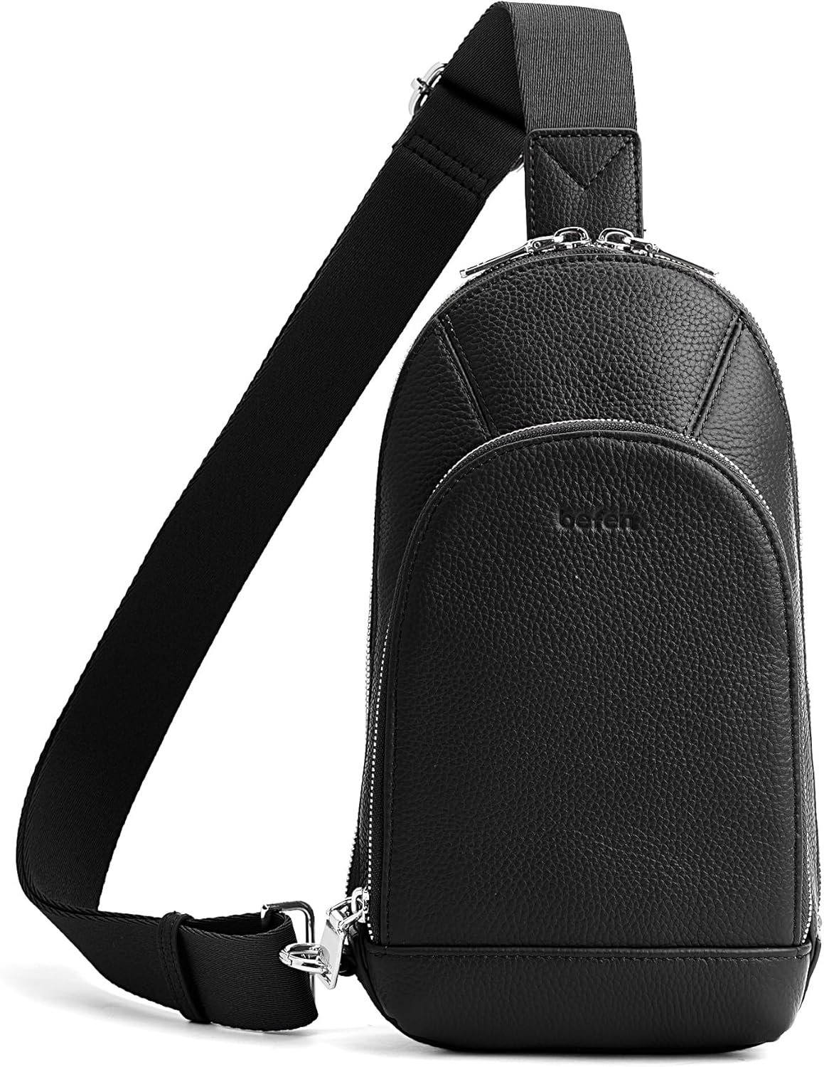 befen Genuine Leather Sling Bag for Women Anti Theft Crossbody Chest Bags Leather Fanny Packs for Travel with RFID Card Slots