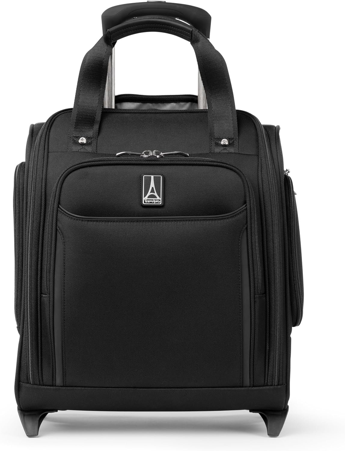 Travelpro Crew Classic Lightweight Softside Luggage, Rolling Underseat Carry on Bag, 14″ Laptop or Tablet Sleeve, Men and Women, 17-Inch, Black