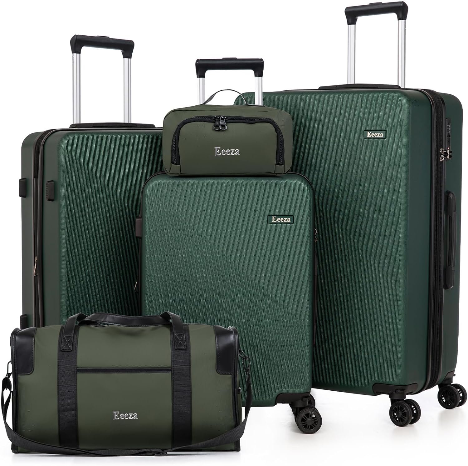 Expandable Luggage Sets 5 Piece,Suitcases with Detachable Wheels,ABS Hard Case Luggage with TSA Lock Spinner Wheels,Carry On Luggage Set