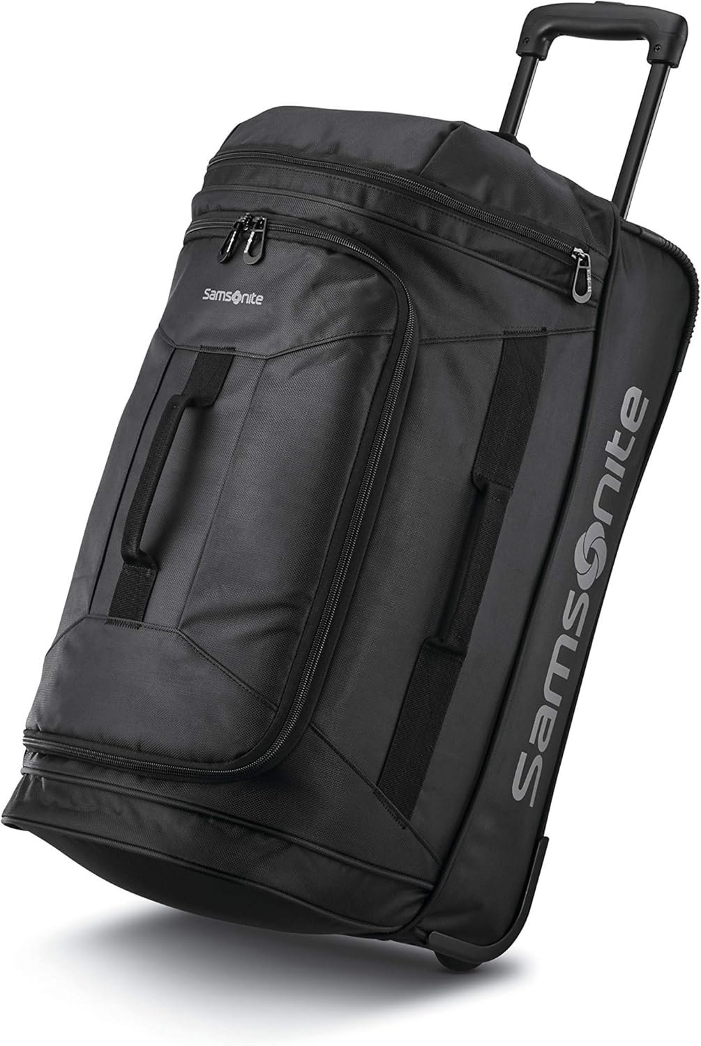 Samsonite Andante 2 Wheeled Duffel Bag – 22-Inch Durable Rolling Luggage with Inline Skate Wheels, Push-Button Handle & Spacious Compartments – Travel-Friendly and Lightweight – All Black