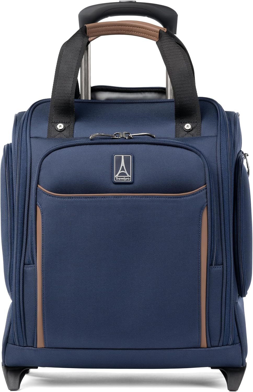 Travelpro Crew Classic Lightweight Softside Luggage, Rolling Underseat Carry on Bag, 14″ Laptop or Tablet Sleeve, Men and Women, 17-Inch, Patriot Blue