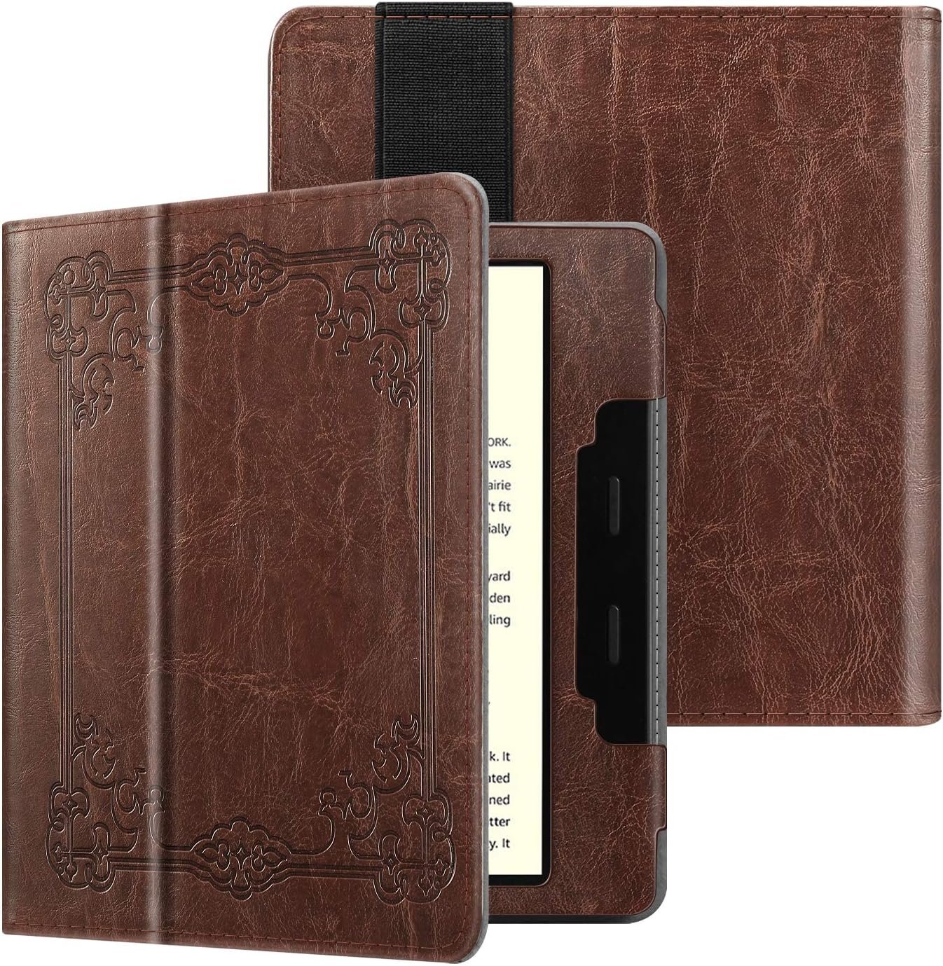 Fintie Folio Case for All-new Kindle Oasis (10th Generation, 2019 Release and 9th Generation, 2017 Release) – Premium PU Leather Slim Fit Cover with Auto Wake Sleep, Vintage Brown
