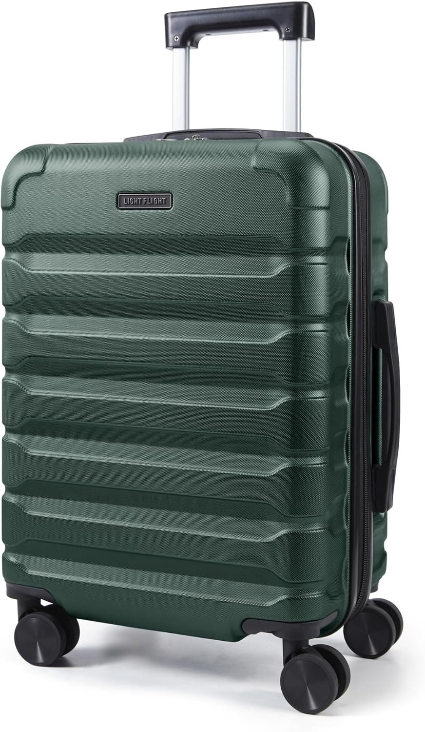 LIGHT FLIGHT Carry On Luggage, 20″ Carry-On Suitcase, Deep Green