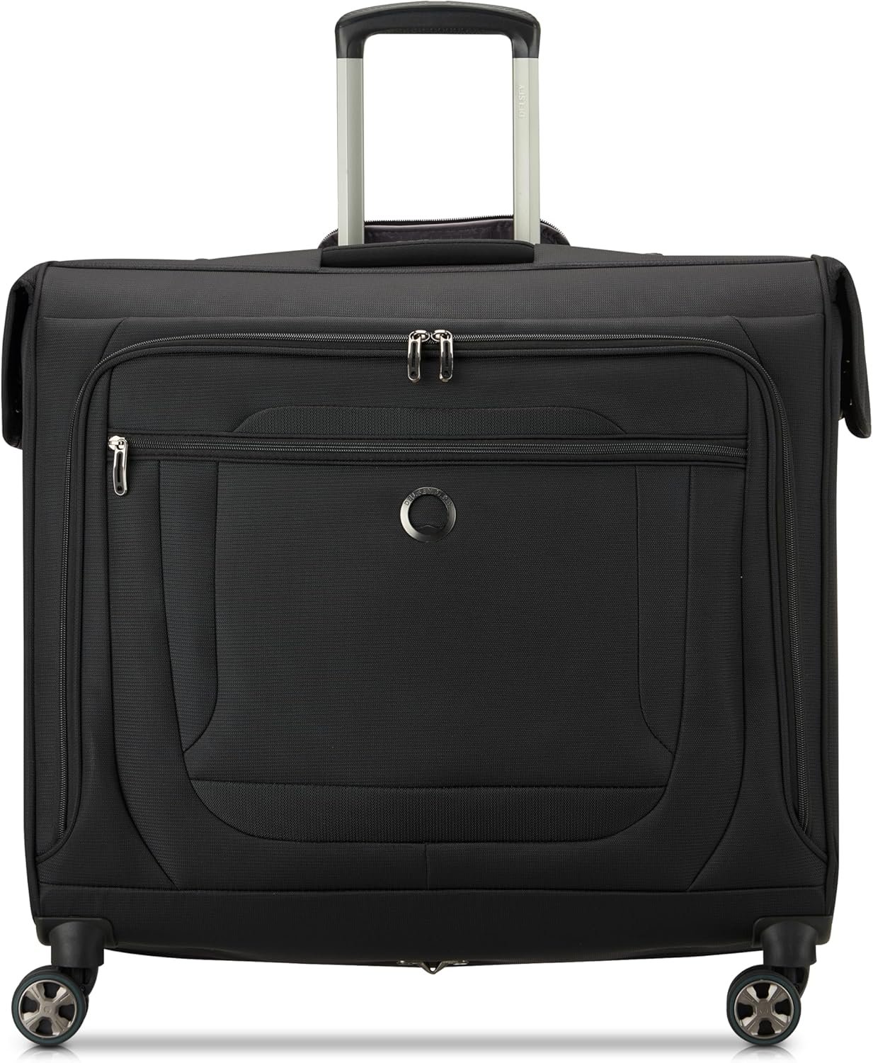 DELSEY PARIS Helium DLX – Rolling Garment Bag with Spinner Wheel – Lightweight Travel Garment Bag – SECURITECH Zip – Suit and Dresses Rolling Travel Bag – Checked Size, Black