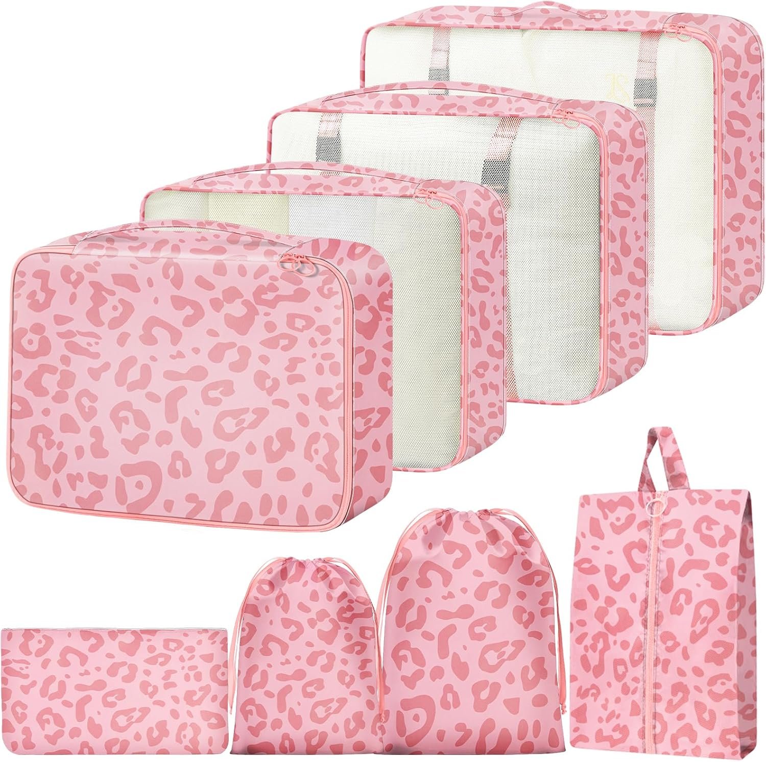 Packing Cubes for Travel – 8 Set Luggage Organizer Bags for Family, Mesh Breathable Packing Cubes for Suitcases Durable Travel Essentials Bags Set