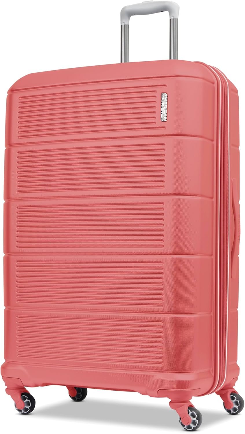 American Tourister Stratum 2.0 Expandable Hardside Luggage with Spinner Wheels, 28″ SPINNER, Soft Coral