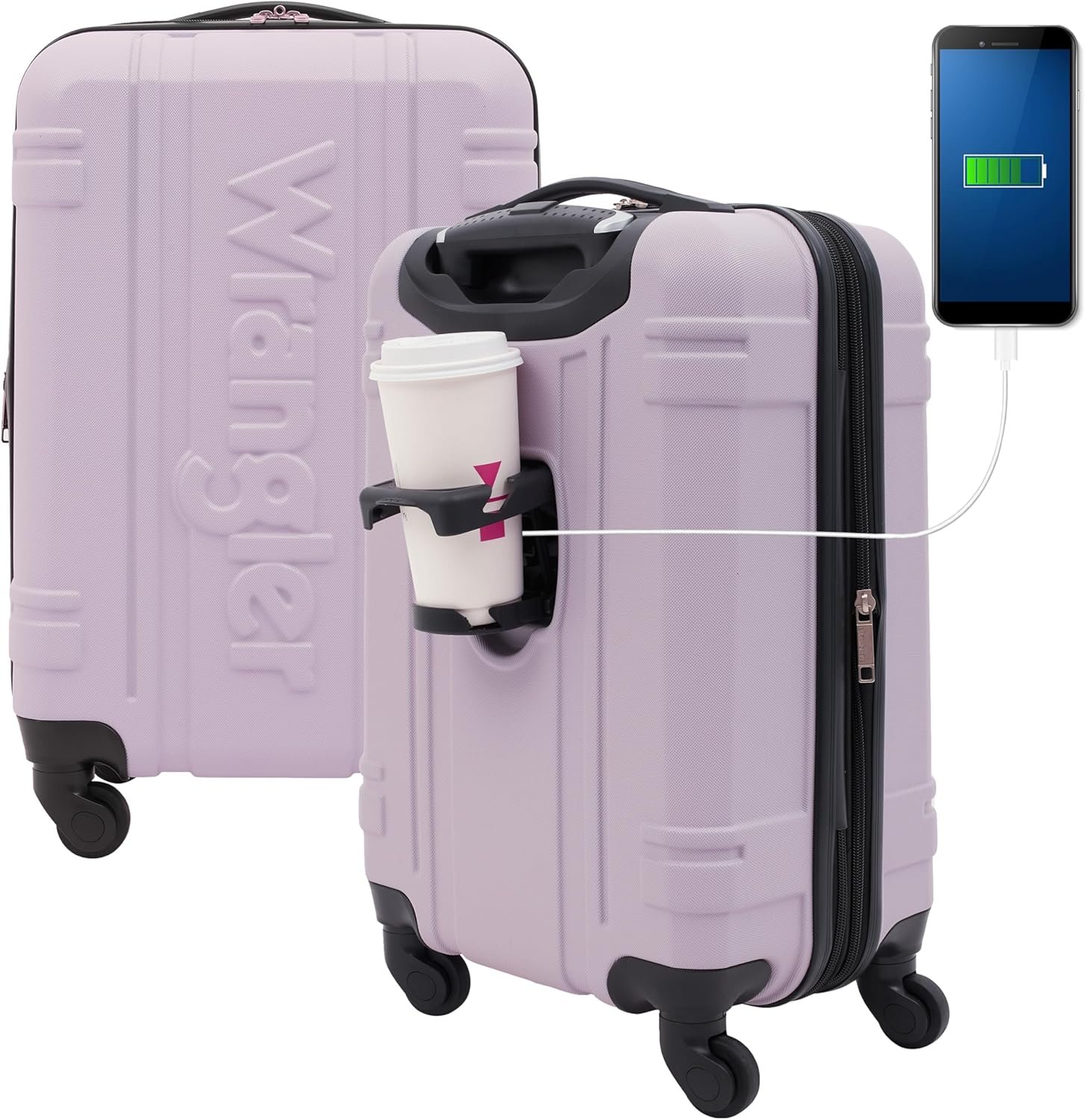 Wrangler 20″ Astral Hardside Carry-On Luggage, Lilac